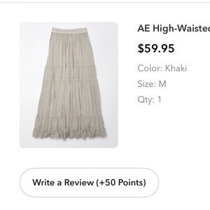 American Eagle Outfitters Gray A-Line Skirt